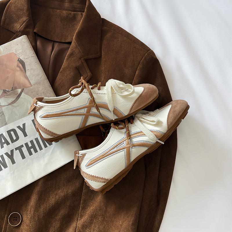 Миланские Путешествия~ Балетный Стиль Ретро Мандариновая Утка Спорт Досуг Немецкие Тренировочные Кроссовки Обувь Форреста Гампа Тонкая Подошва 2025 Осень Новинка