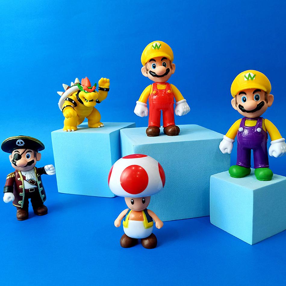 Фигурки Super Mario Bros Набор из 12 штук Подвижные суставы Аниме-аксессуары Модели Куклы Для Детских Игрушек Подарки на вечеринку