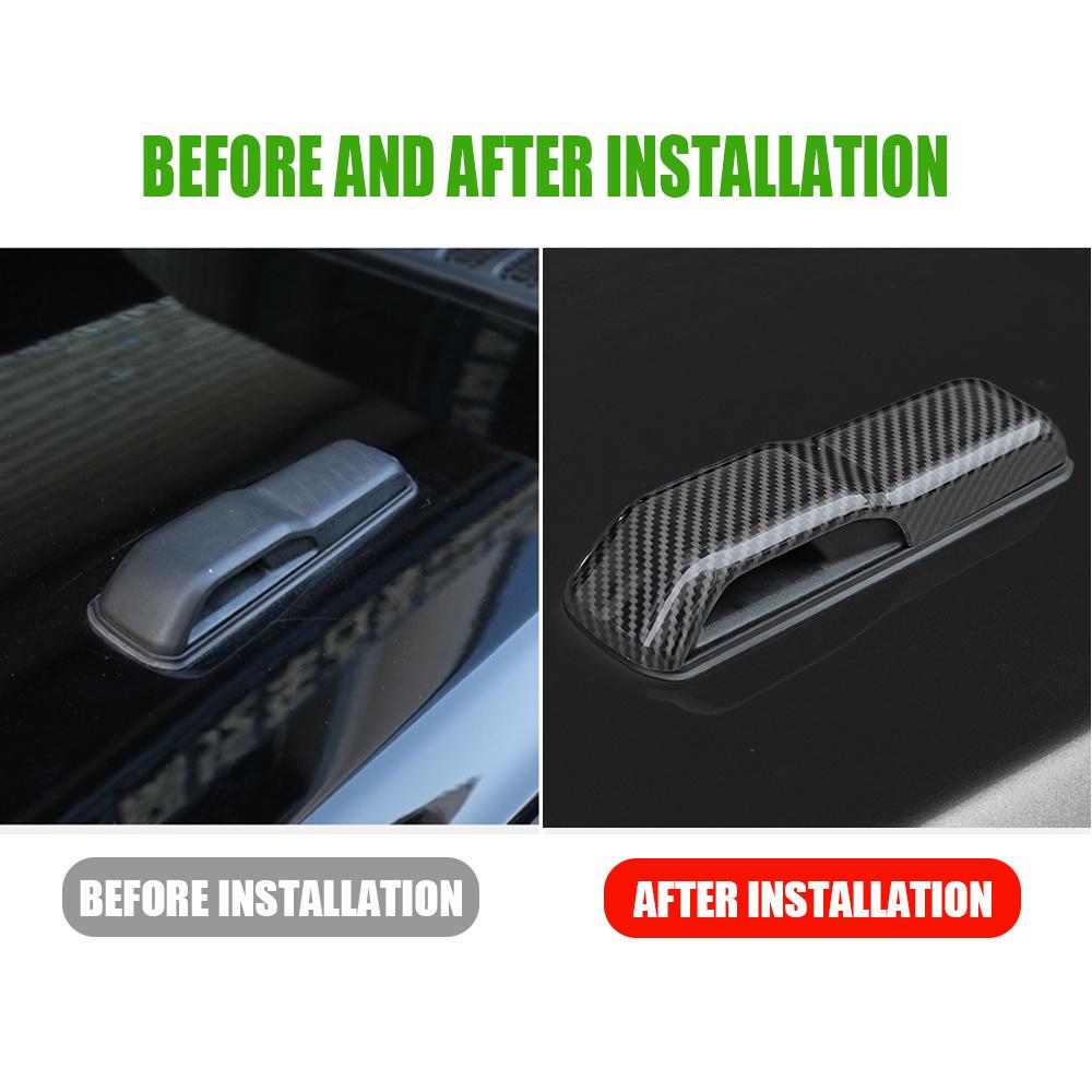 2x Накладка на петли капота под карбон для Jeep Wrangler JL 18+ Gladiator JT 20+