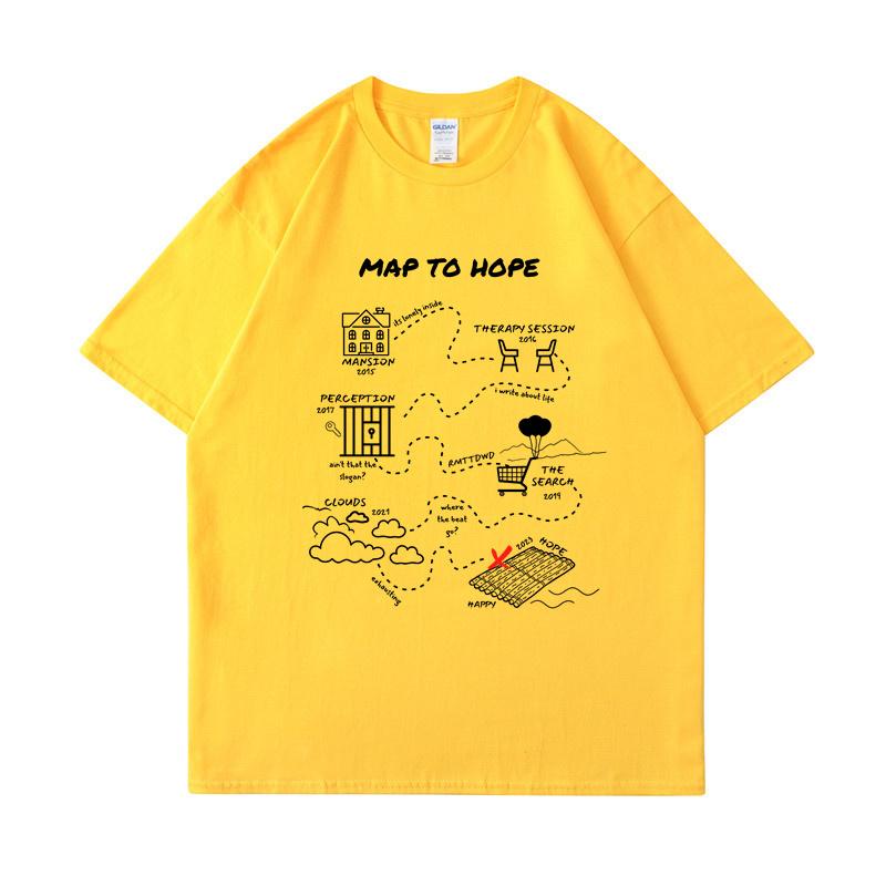 Футболка Nf Hope Tour 2023 Ретро Футболка рэпера NF Карта к надежде Хлопковая футболкаФутболка для концерта NF Hope Музыкальная футболка в стиле кантри