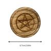 Astrology Pentagram Candlestick Table Pentacles Altars Plate Candle Holders Wood Divination Ceremony Candlestick Boards