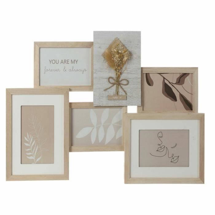 Cadre photo - Shabby Chic - 54 x 2,4 x 36,7 cm - Verre naturel - Blanc - Rectangulaire