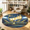 Round Rug Custom Nameifk göteborg Pattern Non Slip Carpet Home Floor Decor