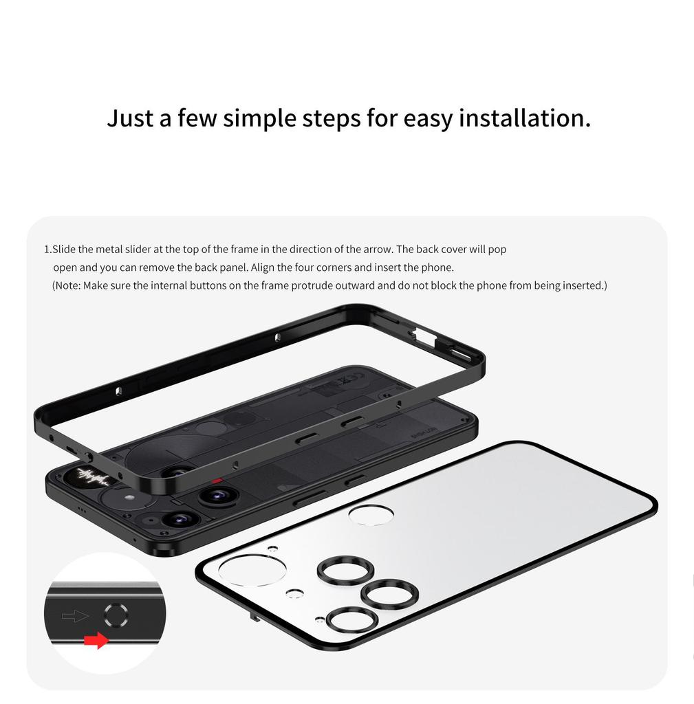 Трансграничный Металлический Ударопрочный Чехол-Книжка Pop-Up для Nothing Phone 3a