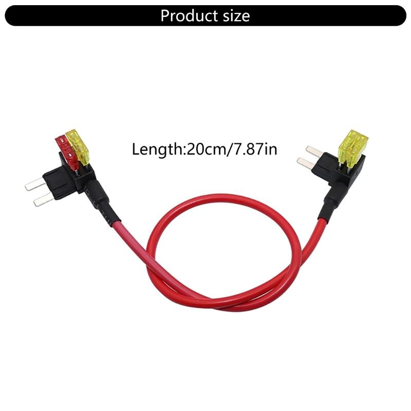 Double Head Fuses Adapter Power Tap for Vehicles Motorcycles Equipment with Easy Installation and Durablity Insulation