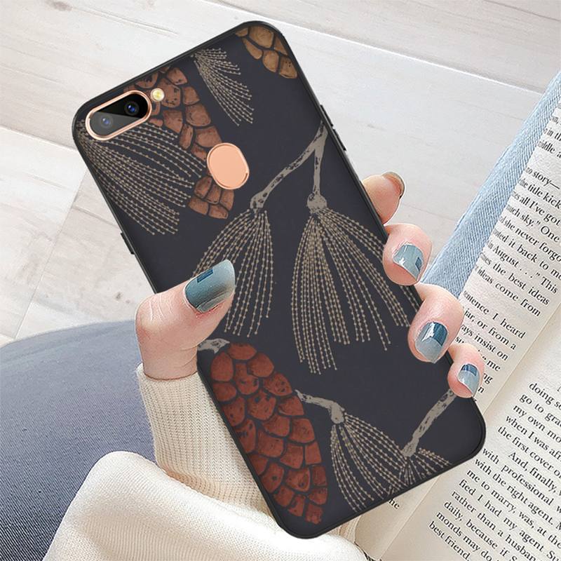 Vintage Leaves Pattern Phone Case for Redmi 8 9 9A for Samsung J5 J6 Note9 for Huawei NOVA3E Mate20lite Cover