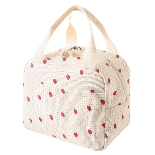 Senteria Lunch Bag, Cute Insulated Lunch Bag with Floral Print, Large Capacity, Insulated, Lightweight, for Women and Kids, Large Capacity, Stylish Ha