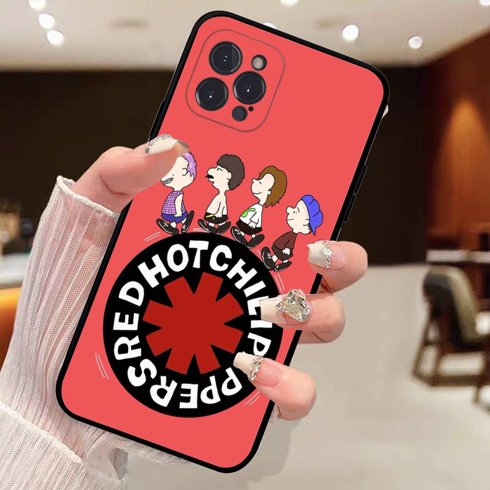 Red Hot Chili P-Peppers Band For Iphone 17 16 15 11 13 14 Pro Max Plus 12 mini Black Shell Cover Phone Case