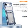 Прозрачный противоударный чехол с покрытием для iPhone 17 Air 17 Pro Max 16 Plus 15 14 13 12 Mini 11Pro с держателем для карт-кошелька, мягкая силиконовая крышка