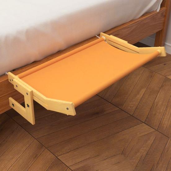 Wooden Cat Hammock Heavy Duty Cordless Cat Window Perch Adjustable Cat Seat Wall Shelves for Bedsides Window Drawers