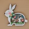 2024 New Easter Decoration for Home Wooden Easter Bunny LED Light Easter Craft Easter Bunny Ornament Decor Easter Egg Decor Lamp