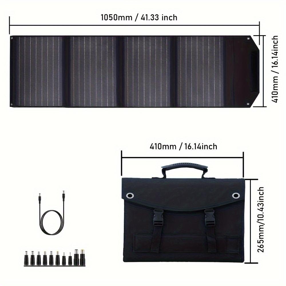 Foldable Solar Panel Charger with Dual USB Fast Charging QC3.0, TYPE-C, DC 3.0 for Camping, Phones