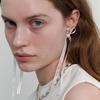 LOVE ME MONSTER Sheer Ribbon Earrings (L241MER040)