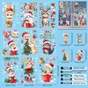 3D Christmas Snow Bear Window Clings - Cute Ice and Snow Bear Stickers for Glass