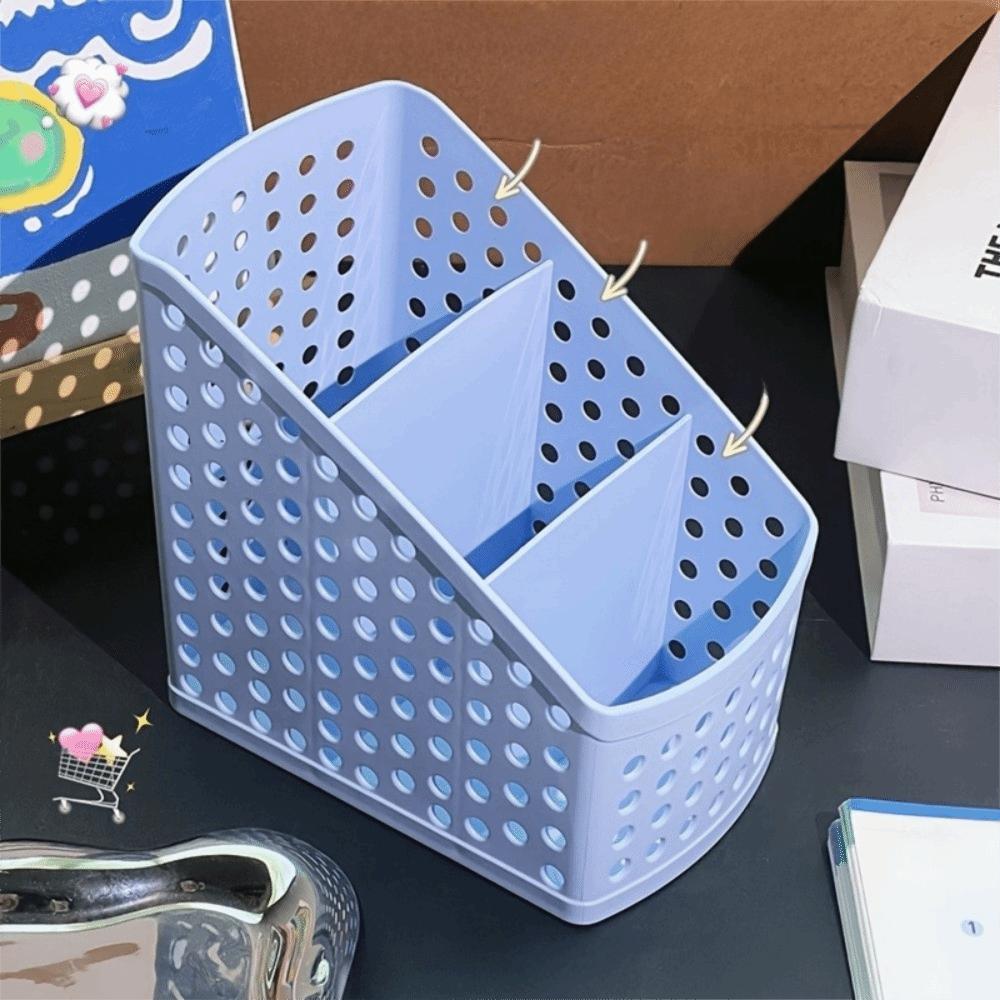 Portable Stationery Storage Basket Large Capacity Pen Holder Makeup Brush Holder Desk Organize