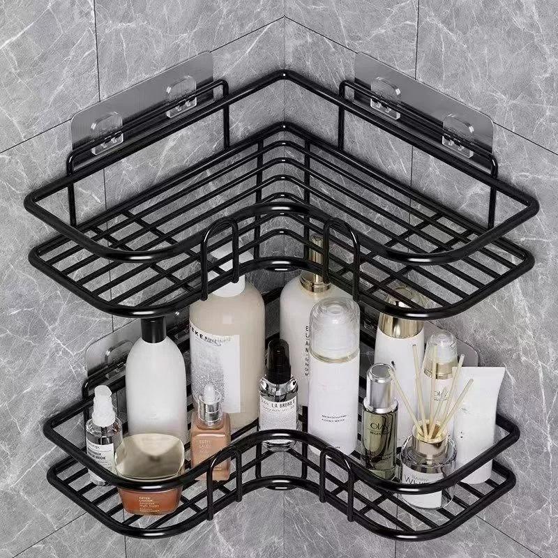Corner Shower Caddy, Bathroom, Kitchen, Laundry Room, Organisers and Storage, Rustproof Metal, Wall-Mounted, Shower Organiser