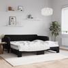 VidaXL Daybed with Trundle and Mattress Black 90x190 Cm Velvet 3197102
