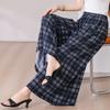 Summer Wide Leg Pants Women Clothes Casual Elastic Waist Plus Size High Waist Trousers Summer Bottoms