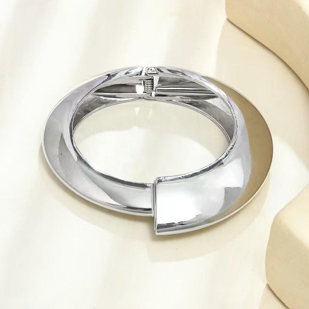 Браслет INS Минималистичный Неправильная Волна Ювелирные Изделия Металлический Глянцевый Браслет Женские Ювелирные Изделия