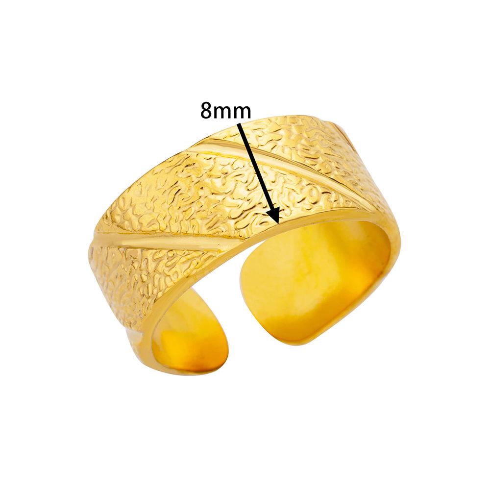 Stainless Steel Heart Geometric Hydraulic Ring for Women