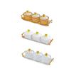Dried Fruit Tray 3 Grid Food Storage Box Divided Serving Dishes Covered Candy Jar for Countertop Party Wedding Hotel Living Room