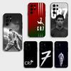 Чехол для телефона Игрок H-Роналду C-CR7 для Samsung S26, S25, S24, S23, S22, S21, S20, Plus, Fe, Lite, Другие Черный Чехол