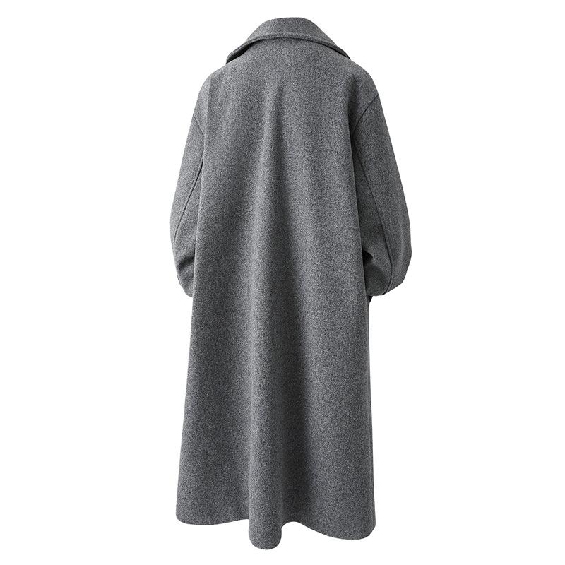 Мужской двубортный тренч оверсайз, повседневная ветровка с лацканами, длинные куртки с карманом, пальто с лацканами, длинная куртка, зимнее теплое пальто для мужчин