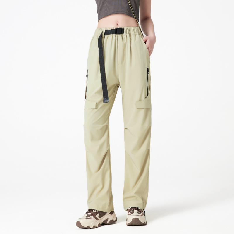 Женские повседневные водонепроницаемые брюки карго с несколькими карманами для работы, 2025: Весенний ветрозащитный плащ прямого кроя для занятий спортом на открытом воздухе