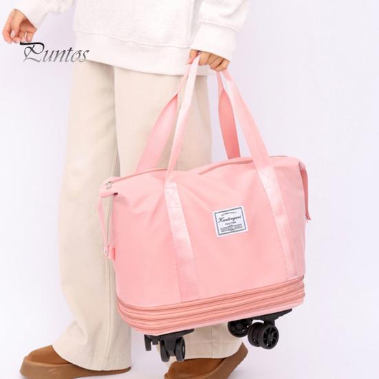 Багажная сумка с несколькими отделениями, большая вместимость, водонепроницаемая, прочная, расширяемая, со съемными колесами