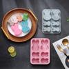 6 Cavities Rabbit Silicone Baking Mold Multi-style Bunny Chocolate Cake Biscuit Ice Making Set Candle Soap Mould Birthday Decor