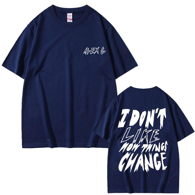 Singer Alex G Trick Change Graphic T-shirt Men Women Fashion Vintage Oversized T Shirts Male Casual Cotton Tshirt Y2k Streetwear