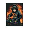 Abstract Pop Art Monkey Earphones Dj Music Wall Poster Prints Neon Light Effects Canvas Painting Rock Animal Home Bar Room Decor
