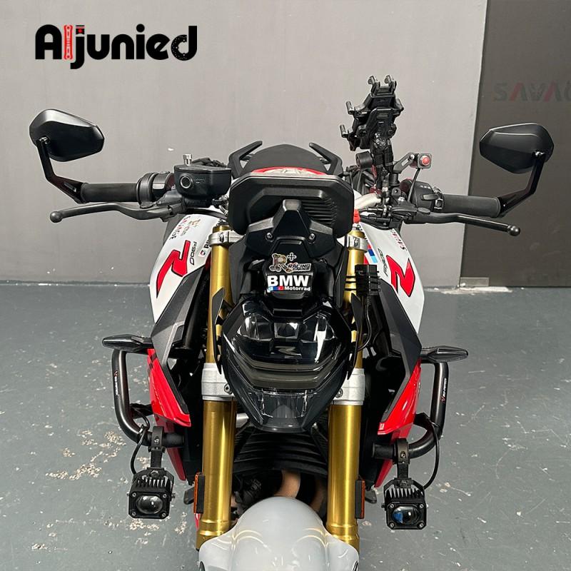 Aluminum Motorcycle Handlebar Mirror BMW R1250RS F900R C400X S1000R R1300R R1250R GT Black M12BF9 Small Round 34mm