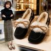 Soft-soled Warm Doudou Shoes for Women's Winter Velvet New Versatile Thick-soled One-pedal Fluffy Shoes for Women's Outer Wear