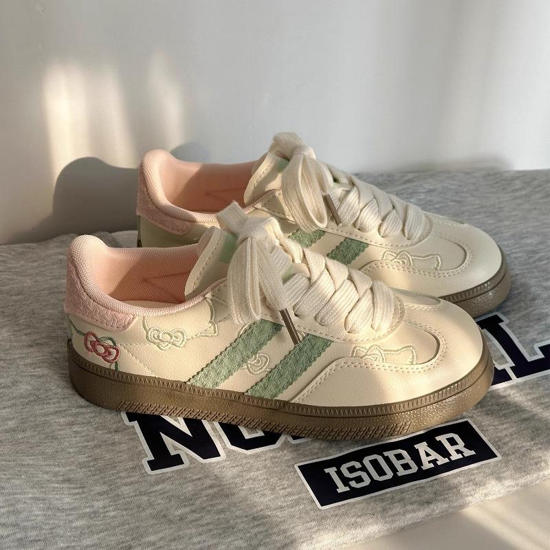 Нишевый цвет гуавы hello kitty милые маленькие белые туфли школьницы летние универсальные кеды