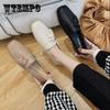 British Style Retro Square Toe Mid-heel Thick-heeled Leather Shoes Women All-match Leather Shoes Women's Shoes Single Shoes Loafers Work Shoes