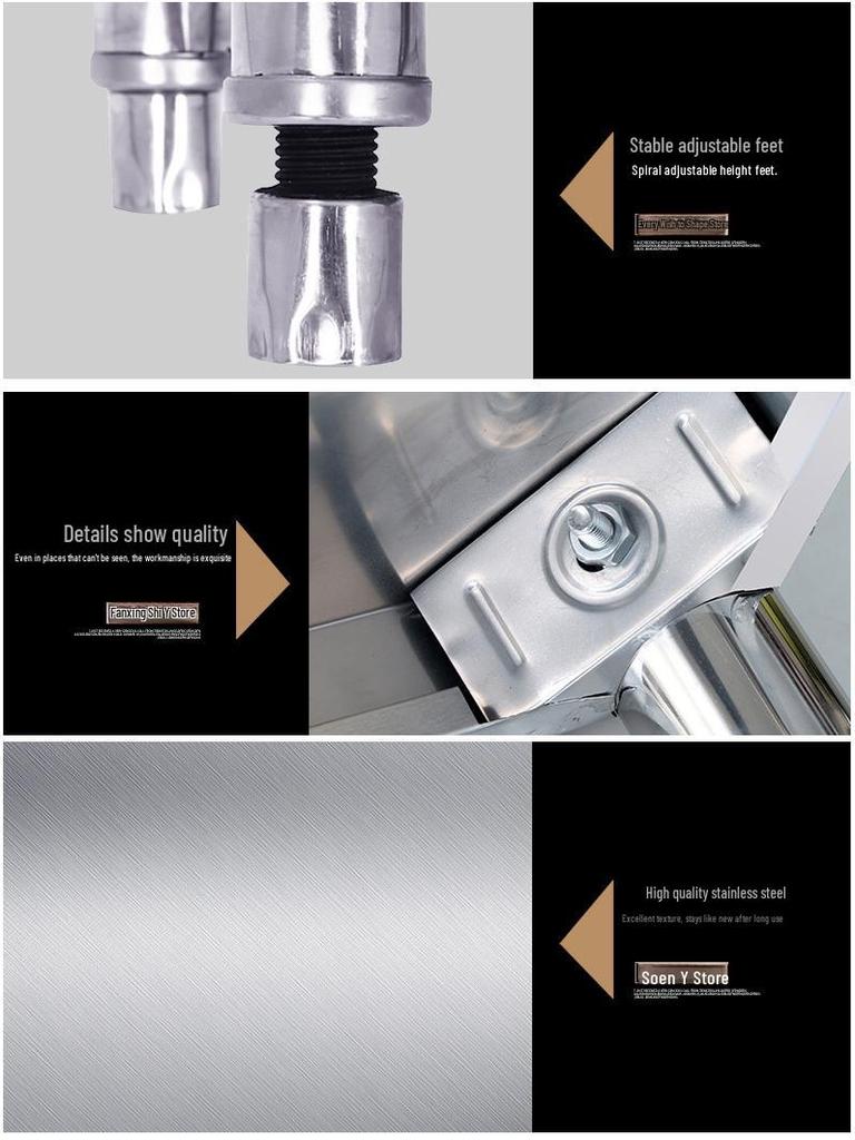 Stainless Steel Double-Layer Kitchen Workbench Cutting Table