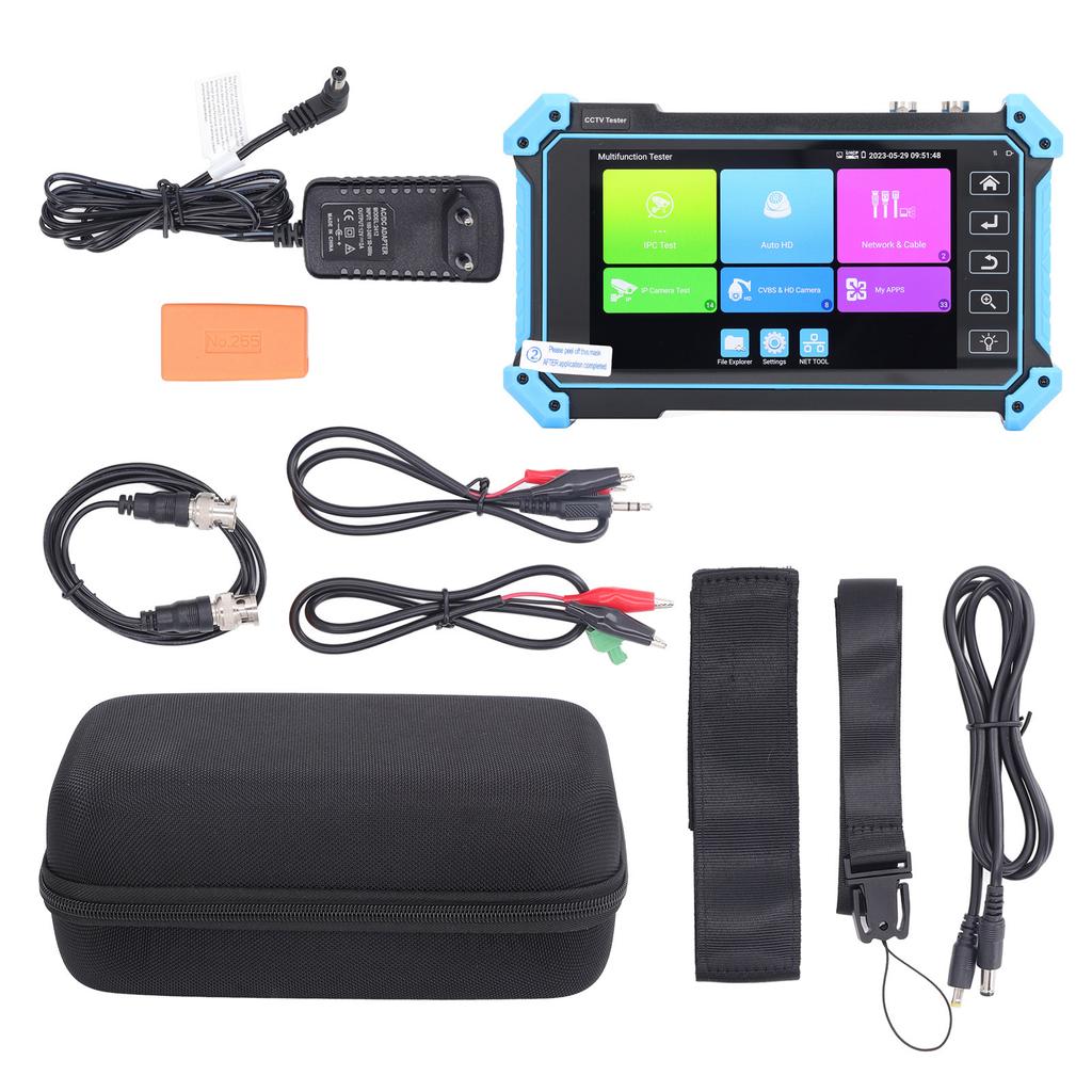 IPC5200Plus Тестер коаксиального видеонаблюдения .4-дюймовый сенсорный экран Автоматический тестер HD-видеомонитора для AHD CVI