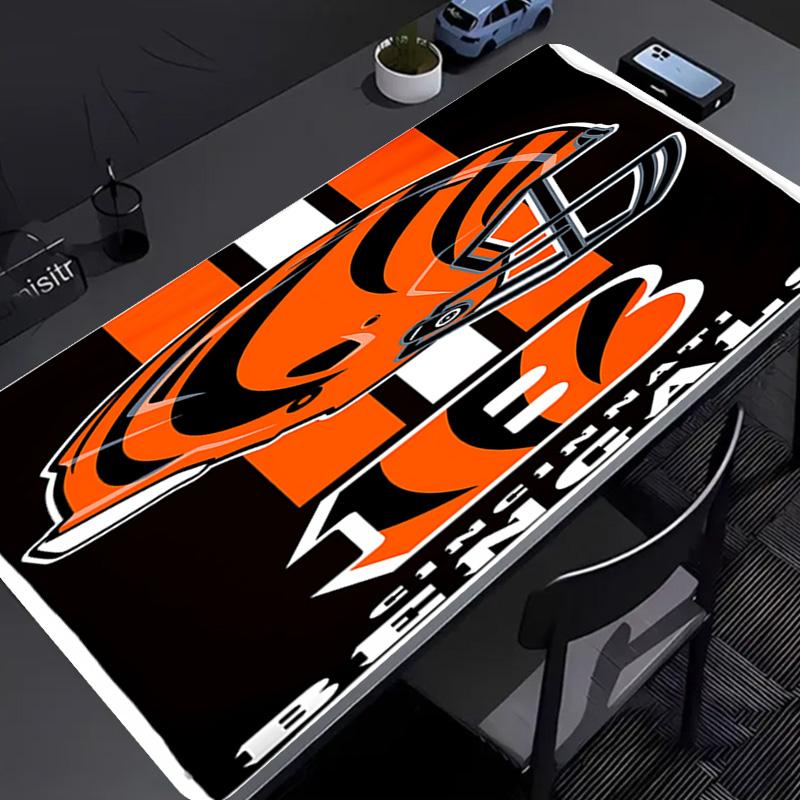 Cincinnati Bengals LOGO Mouse Pad - Non-Slip Rubber Base, Smooth Surface for Work,Gaming,Office,And Home Use, Desk Mouse Pad