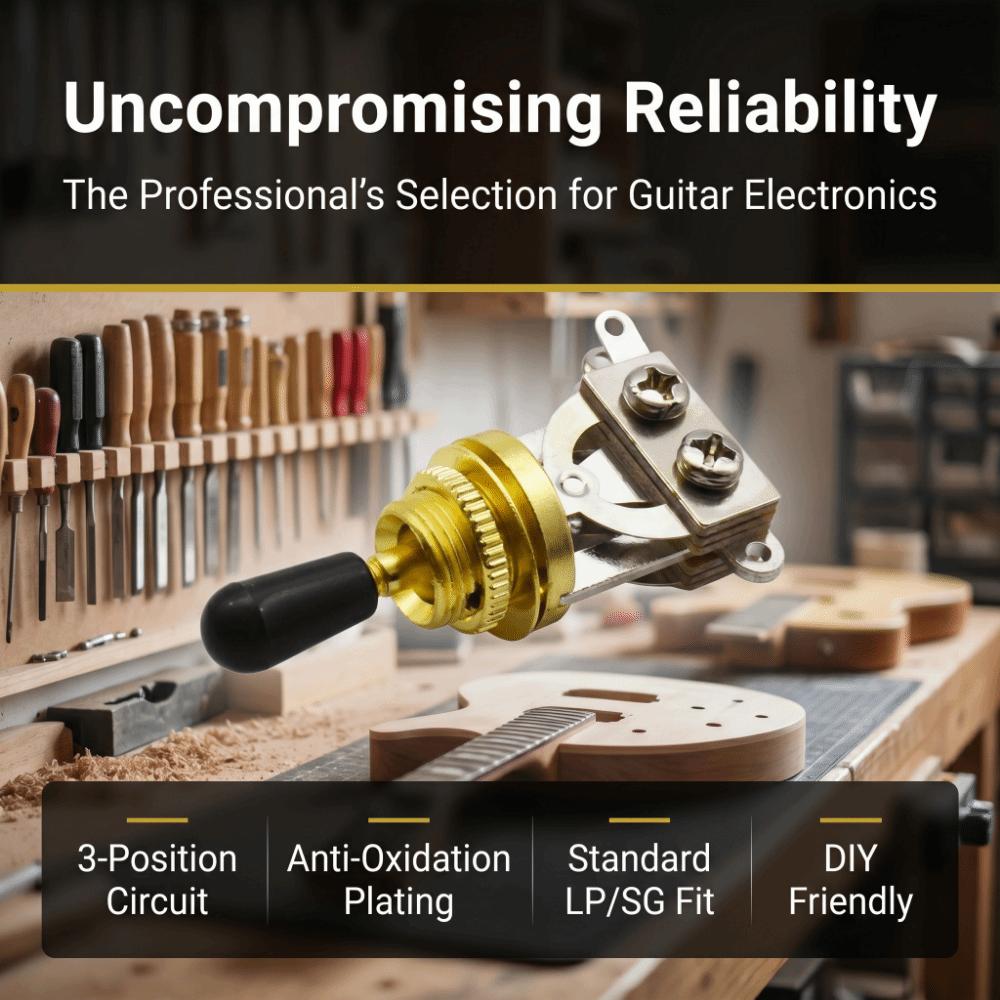 Stable Contact Electric Guitar Toggle Switch 3 Way Toggle Switch  Electric Guitar Accessories