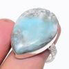 Natural Larimar Gemstone Handmade 925 Sterling Silver Jewelry Ring Size 9 K8Y10