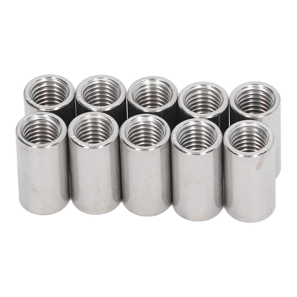 10 шт. Соединительная гайка Круглая M12 Нержавеющая сталь Гайка-соединитель стержня Внутренняя резьба Крепеж