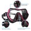 Diving Mask Swimming Goggles Scuba Snorkel Silicone Skirt Tempered Glass Panoramic HD for Adult Youth Anti-Fog with Nose Cover