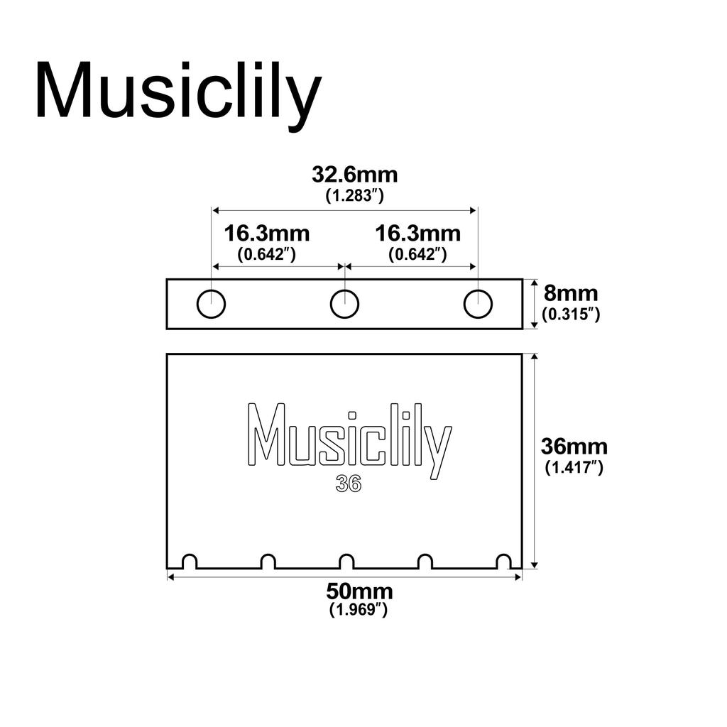 Musiclily Ultra 36mm Brass Tremolo Block for Gotoh GE1996T Floyd Rose Tremolo Unit