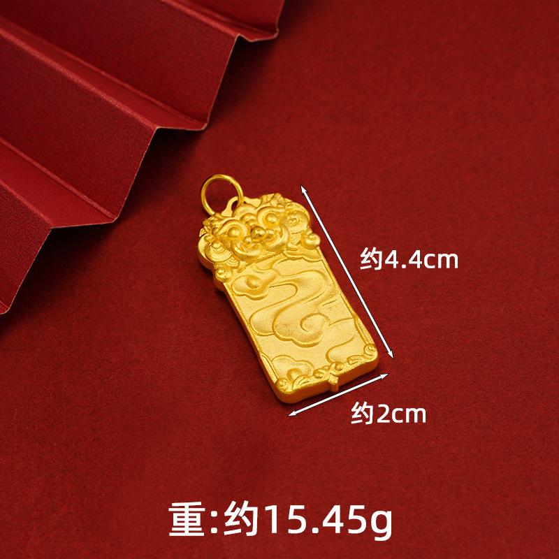 Gold-plated Kirin pendant, durable and non-fading, made of copper alloy, auspicious animal necklace for men and women, couple's style, imitation