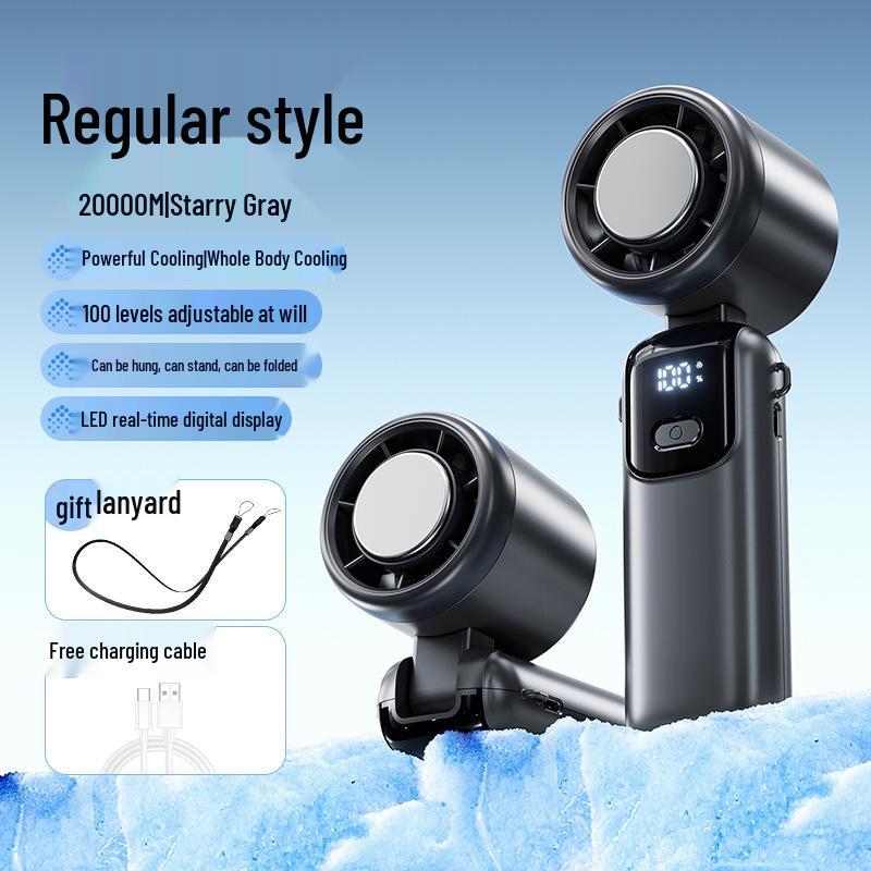 Портативный мини-вентилятор с турбиной, охлаждаемый льдом, без лопастей: Высокоскоростной портативный кондиционер с питанием от USB