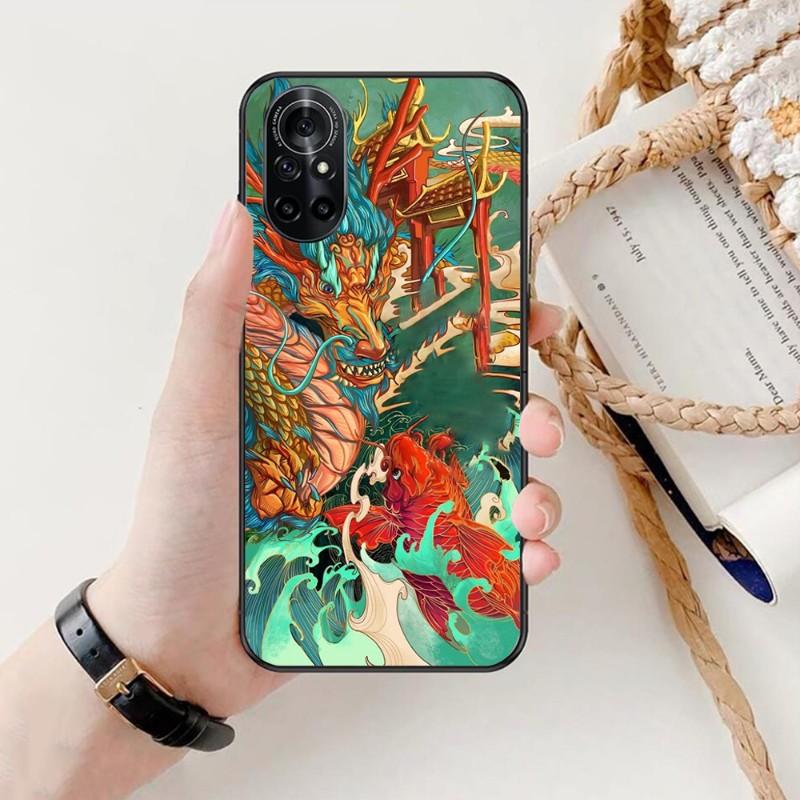 Чехол для телефона Cool Dragon Art для Honor 70 50 20 7S X9 X8 X7 Magic 4 3 Pro, мягкий черный чехол для телефона