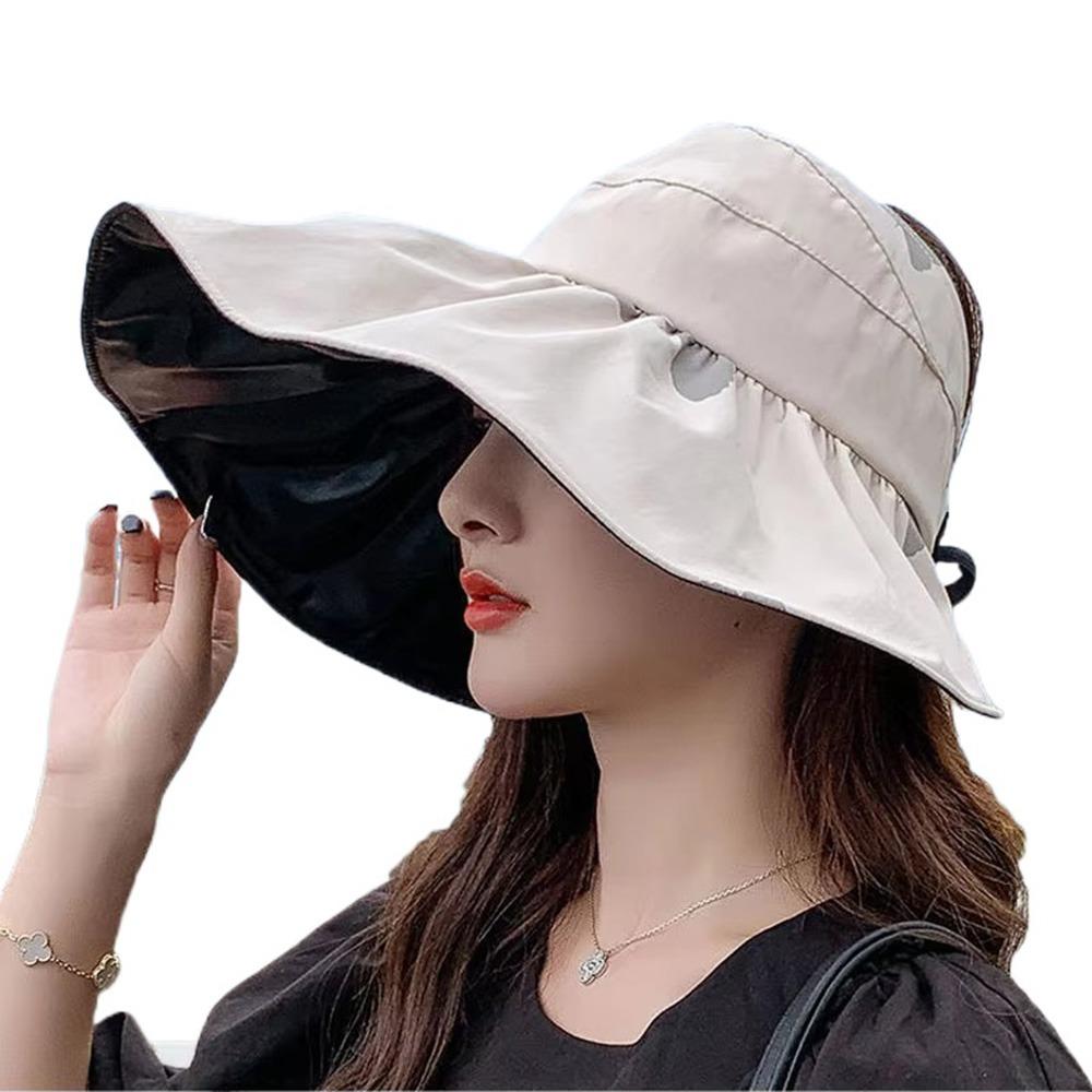 Защита от ультрафиолета, летняя солнцезащитная кепка, складная солнцезащитная шляпа-ведро, легкая, с большим козырьком, женская солнцезащитная шляпа