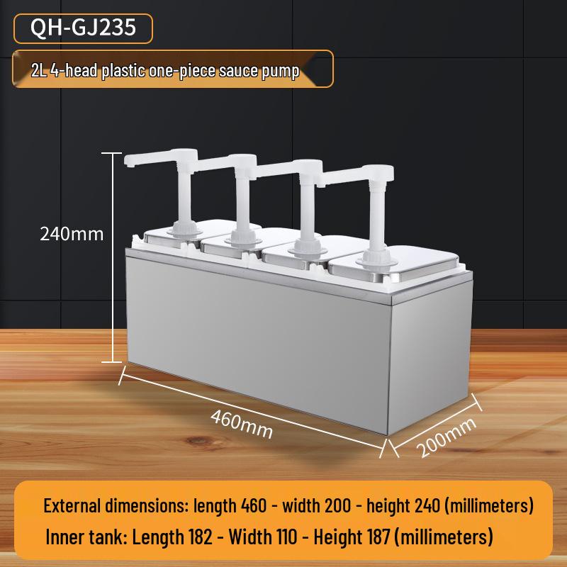Stainless Steel Sauce Pump Dispenser for Coffee, Syrup, and Jam