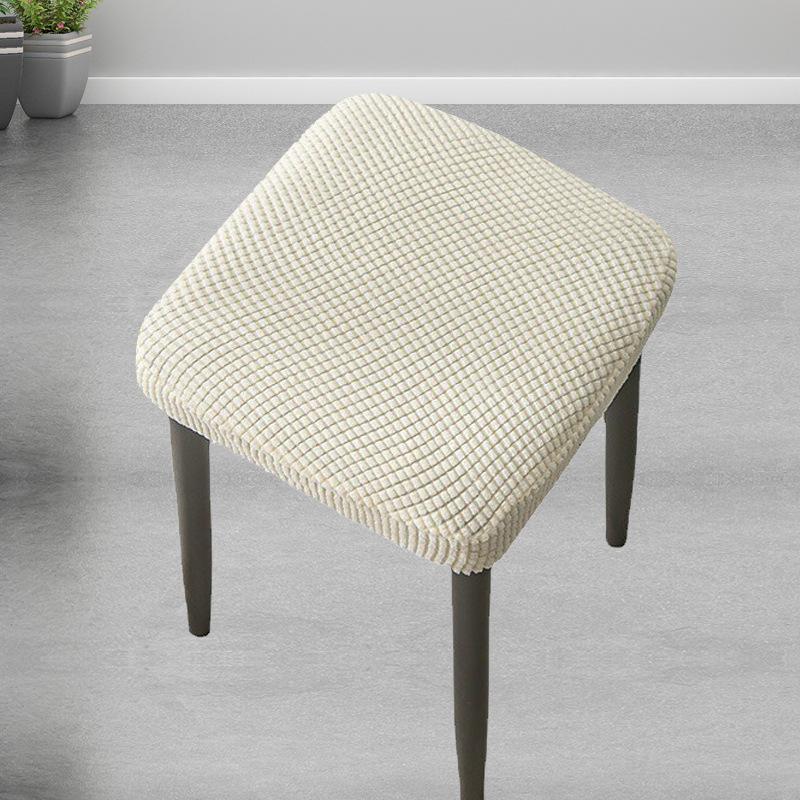 Elastic Stool Cover Plaid Chair Cover Small Square Seat Cover Restaurant